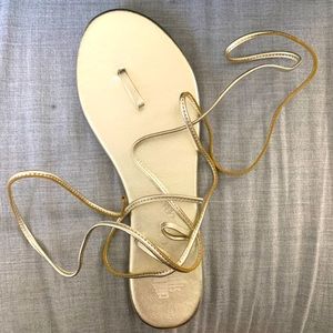 Gold Gladiator Sandals